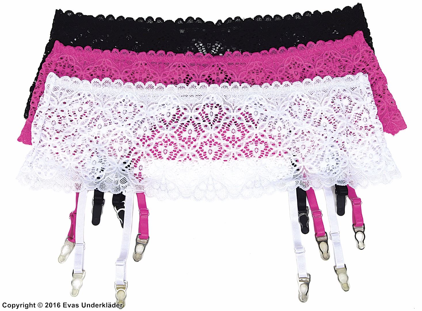 Stretch lace band garter belt, Plus Size